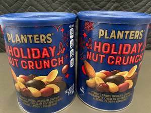 2 Canisters Planters Holiday Nut Crunch