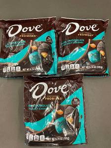 3 Bags Dove Dark Chocolate Sea Salt Caramel Promises 6.74oz Each