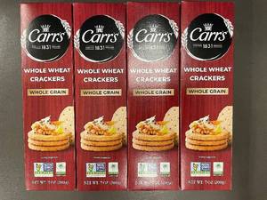 lot 18 image: Lot of 4 Carrs Whole Wheat Crackers Whole Grain 7oz Boxes