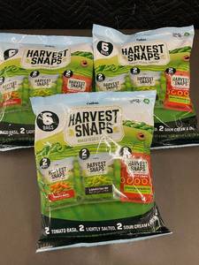 lot 277 image: Lot of 3 Calbee Harvest Snaps Baked Veggie Snacks Variety Packs
