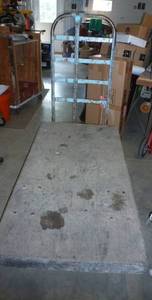 lot 76 image: platform cart with 8 inch casters