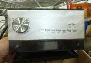 lot 38 image: small GPX camper type radio with 2 speakers and remote