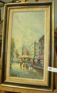 lot 91 image: two european oil on canvas