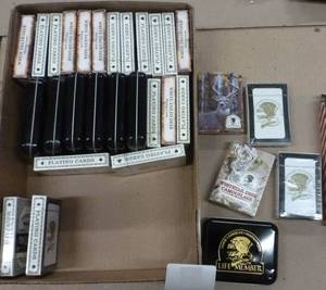 lot 108 image: 32 new sets of playing cards, 8 are in storage tins