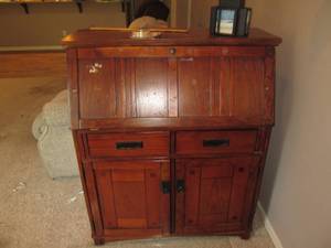 Hardwood Secretary Desk with built-...
