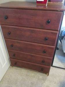 Darker Tone 5-drawer highboy dresse...