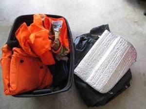 lot 37 image: Non-covered tote containing a blaze...