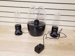 lot 11 image: Be Free 2.1 Channel Wireless Mutimedia LED Dancing Water BT Sound System- Includes main piece and 2 small speakers