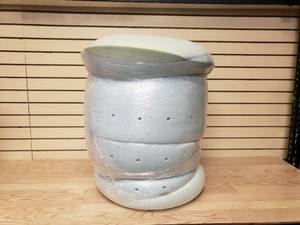 lot 23 image: 4 inch Mattress Topper, Looks to be a twin size