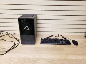 lot 33 image: CLX Desktop Series- PC, Keyboard, mouse, and cords