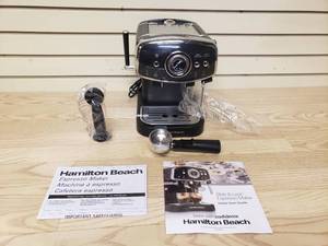 lot 43 image: Hamilton Beach slide & Lock Espresso Maker