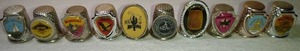 lot 152 image: 10 Souvenir Mixed Metal Thimbles