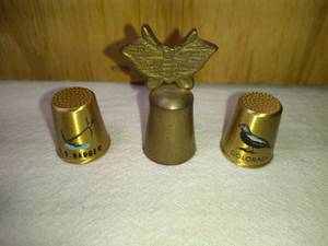 lot 168 image: 3 Unique Brass Thimbles