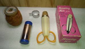 lot 223 image: Two 1950s Portable Sewing Kits West Germany
