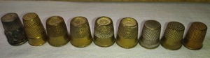 lot 173 image: 9 Mixed Metal Thimbles