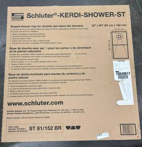 lot 77 image: Schluter Kerdi 32 x 60 Shower Floor Offset