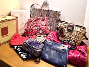lot 42 image: Collection of 9 PurseBag Collection Featuring Brighton, Vera Bradley, The Sak, Tignanello, & Talbots Brands