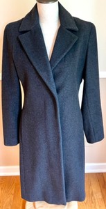 lot 143 image: Calvin Klein Wool Blend Overcoat Size 2 Charcoal Gray