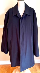 lot 144 image: Calvin Klein 42R Black Bonded Polyester Overcoat