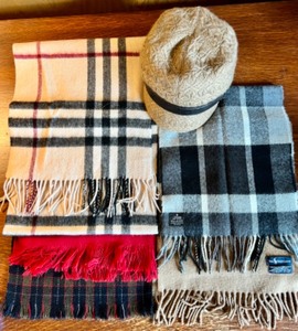 lot 146 image: Collection of 5 Scarves and Knit Cap - Polo Ralph Lauren & V. Fraas