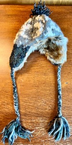 lot 148 image: American Eagle Outfitters Faux Fur Trapper Hat with Ear Flaps and Pom Pom