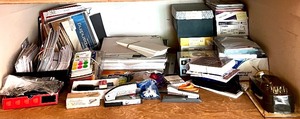 lot 160 image: Large Office Supplies and Stationery Lot with File Folders, Notepads, Envelopes, Fasteners, and More