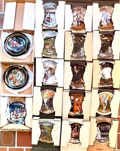 lot 162 image: Collection of 18 Limited Edition Decorative Plates by Knowles, Norman Rockwell, Van Hygan & Smythe, and Other Makers