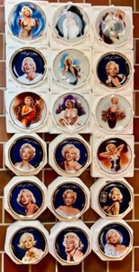 lot 164 image: Collection of 18 Marilyn Monroe Collector Plates with Certificates