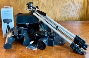 lot 167 image: Bird Watching Set with Bausch & Lomb 8x36 Binoculars, Nippon AR-4392 Camera, Tripod, and Accessories