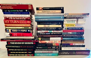 lot 254 image: Large Collection of Financial, Health, and Self-Help Books with Choose To Be Rich Workbook Set