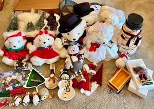 lot 263 image: Large Collection of Christmas Daytons Plush Bears, Decorations, and Holiday Collectibles