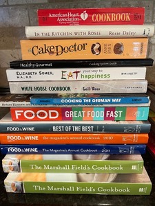 lot 173 image: Collection of 13 Cookbooks including Marshall Fields and Food & Wine Annuals