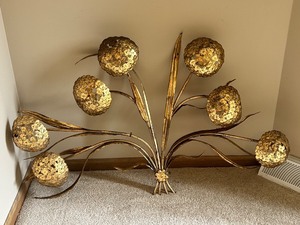 lot 21 image: Florentia Italian Gilt Metal Floral Wall Sculpture