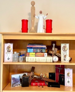 lot 57 image: Collection of Catholic Religious Books, Statues, and Medals