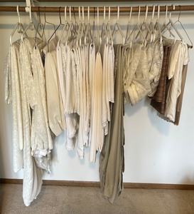 lot 68 image: Collection of Assorted White and Cream Linens