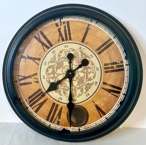 lot 214 image: Large Decorative Wall Clock with Roman Numerals
