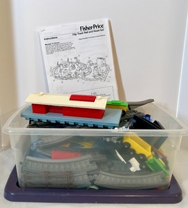 lot 217 image: Fisher-Price Flip Track Rail and Road Set with Instructions
