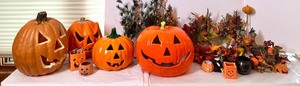 lot 222 image: Halloween Pumpkin Decor and Fall Centerpieces Collection