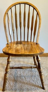 lot 238 image: Pair of Wooden Dining Chairs, Windsor and Queen Anne Style