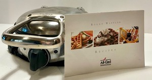 lot 269 image: All-Clad Round Waffle Maker with Recipe Book