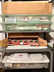 lot 271 image: Bulk Gift Wrapping Supplies with Wrapping Paper, Boxes, Gift Bags, Bows and much more