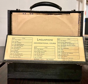 lot 281A image: Vintage Linguaphone Conversational Course with Records and Carrying Case