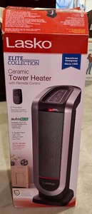 lot 288 image: Lasko Elite Collection Ceramic Tower Heater with Remote Control