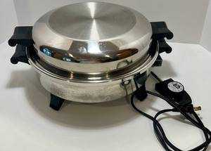 lot 296 image: New Era Inc. T-304 Stainless Steel Electric Skillet with Probe Control