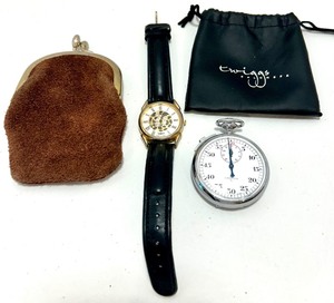 lot 298 image: Unijorn Quartz Skeleton Watch and Croton EL Stopwatch with Accessories
