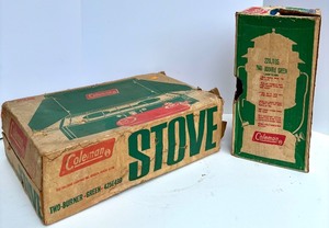 lot 311 image: Coleman Two-Burner Camp Stove 425E with Box and Coleman Two-Mantle Lantern Box