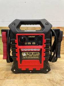 lot 111 image: VIKING 1700 Peak Amp Portable Car Battery Jump Starter and Power Pack with 150 PSI Air Compressor (081125200)