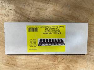 lot 137 image: Powerbuilt 8 Piece 12 Drive Shallow Impact Set (0811256.30)