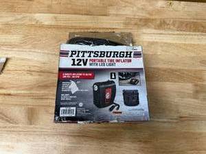 lot 77 image: Pittsburgh 12v Portable Tire Inflator (08112513)
