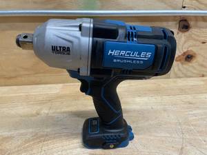 lot 150 image: HERCULES 20V Brushless Cordless, 34 in. Ultra Torque Impact Wrench with Friction Ring - Tool Only (081225200)